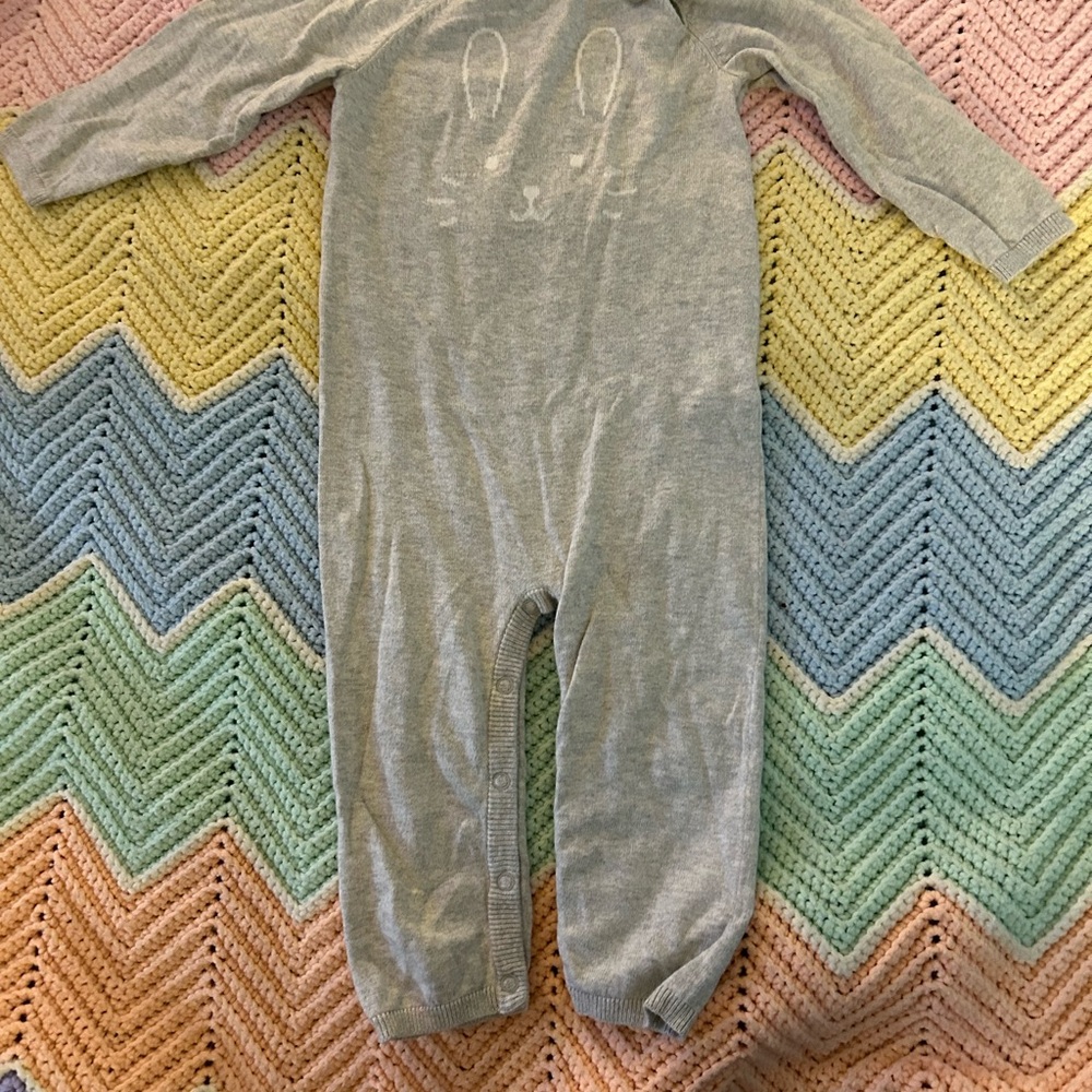 Gray Bunny Onesie